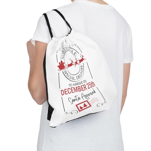 Santa Sack, Santa Delivery Sack, Christmas gift bag, Christmas gift bag for kids - Picture 3 of 7